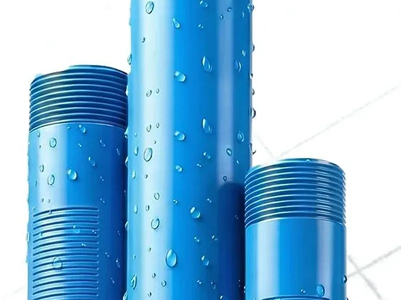 Blue uPVC borewell casing pipes