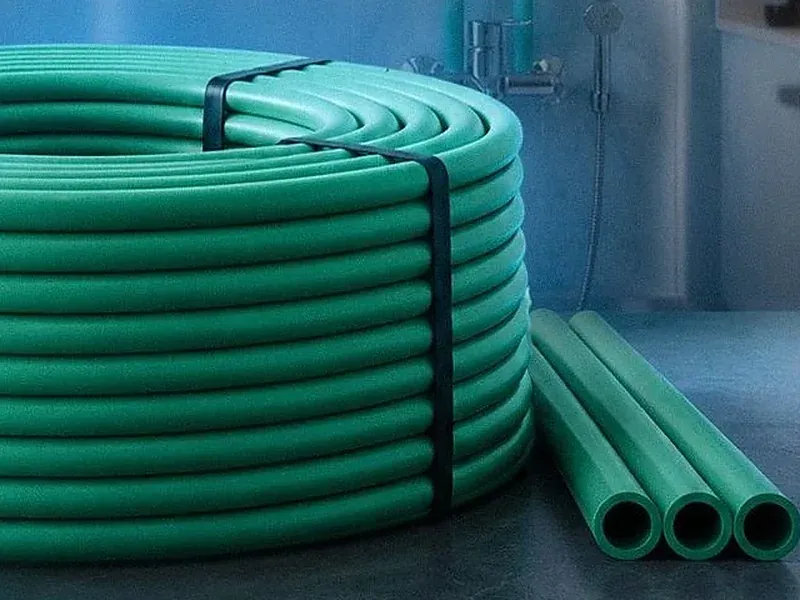 Green PPR pipe coil